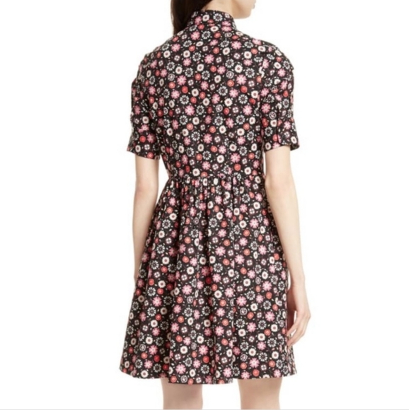 Kate Spade baja bound mini casa floral black shirt dress Size 0 - Picture 15 of 16
